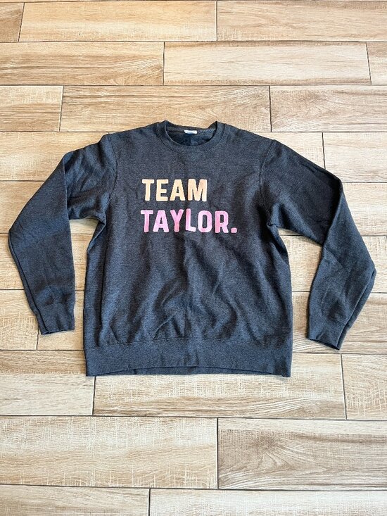 Port and Company Tops - Womens Port & Company Grey "Team Taylor" Sweatshirt - M